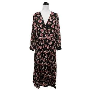 💕Indigo Rose💕 Floral Pleated Dress 2X